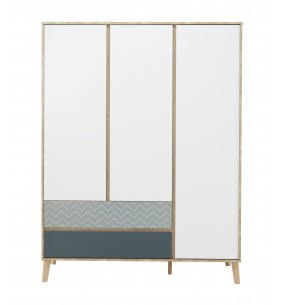 ROME - Armoire 3 portes 2 tiroirs 