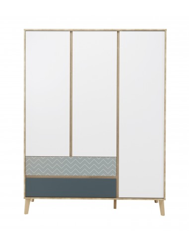 ROME - Armoire 3 portes 2 tiroirs 