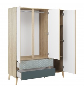 ROME - Armoire 3 portes 2 tiroirs  2